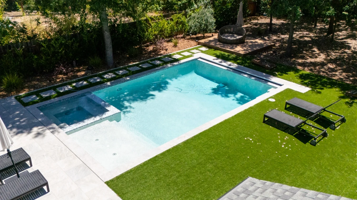 Pool renovation with new plaster finish in Dublin, CA