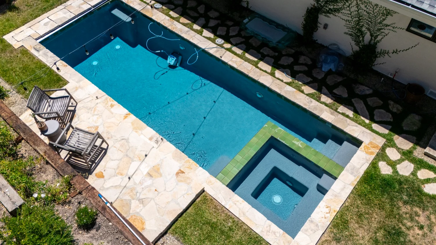 Pool with waterfall feature in Danville, CA